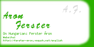 aron ferster business card